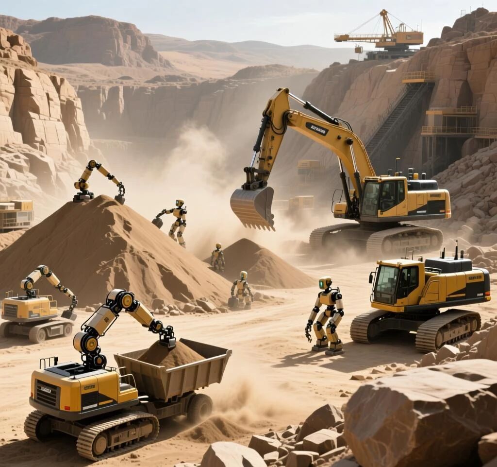 机器人进工厂入矿山，砂石行业如何借力机器人实现“智”变？