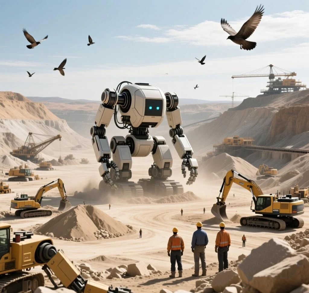 机器人进工厂入矿山，砂石行业如何借力机器人实现“智”变？